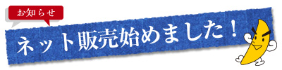 ネット販売始めました！